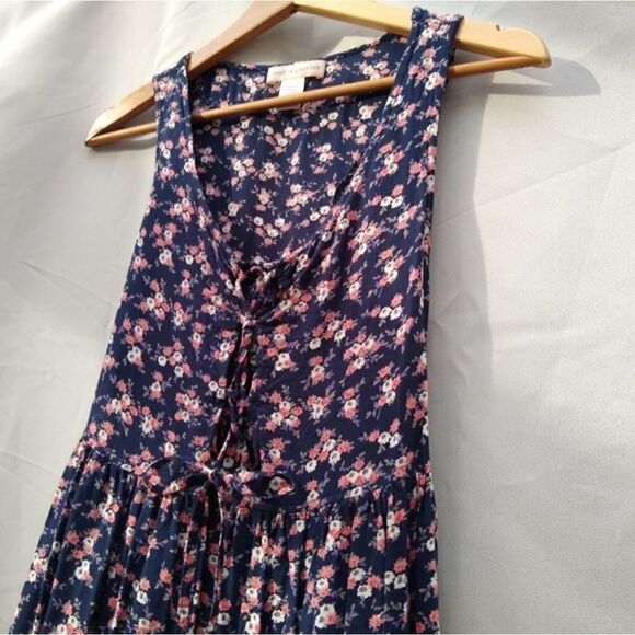 Band Of Gypsies dress floral navy blue and pink spring summer all season coverup - Picture 3 of 8